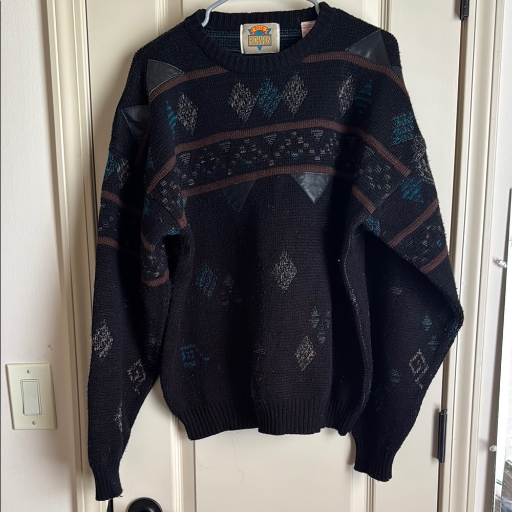 Vintage Black and Blue Sweater